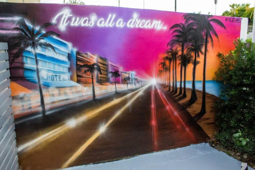 Cozy & Colorful Miami Art Canvas W/Hottub & Murals Εξωτερικό φωτογραφία